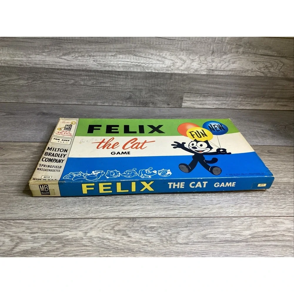 VTG 1968 Felix the Cat Board Game w Box Complete by Milton Bradley Complete